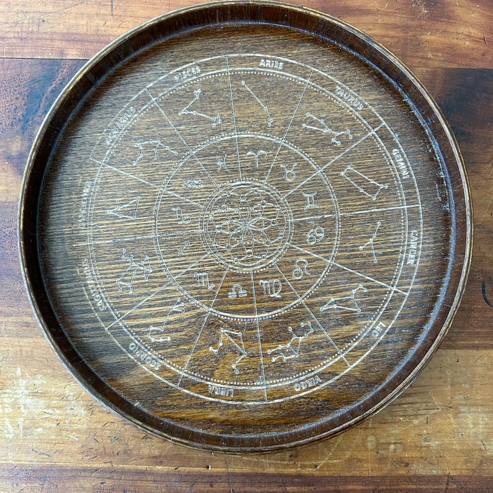 Zodiac Design Wooden Tray